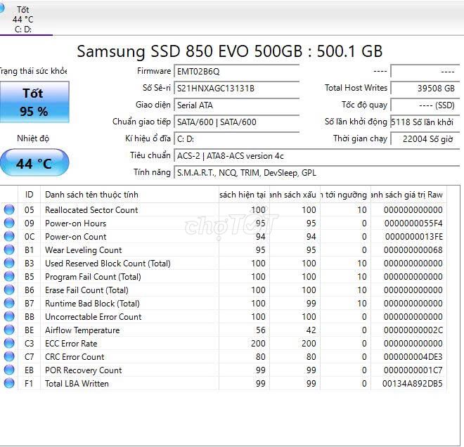 Ổ cứng SSD Samsung 850 EVO 500GB. Mua bán Linh kiện (RAM, Card...) tại Thị xã Phú Mỹ Bà Rịa - Vũng Tàu được đăng bởi máy tính nguyễn hoàng hình 1