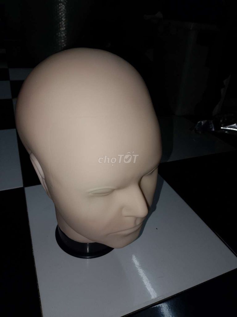 Mô hình đầu nhựa màu da trưng bày