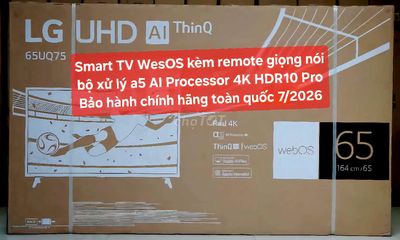 TV 4K LG 65UQ7550 65in 4K Giọng Nói BảoHành 7/2026. Mua bán Tivi, Âm thanh tại Quận 8 Tp Hồ Chí Minh được đăng bởi Nguyen nguyen
