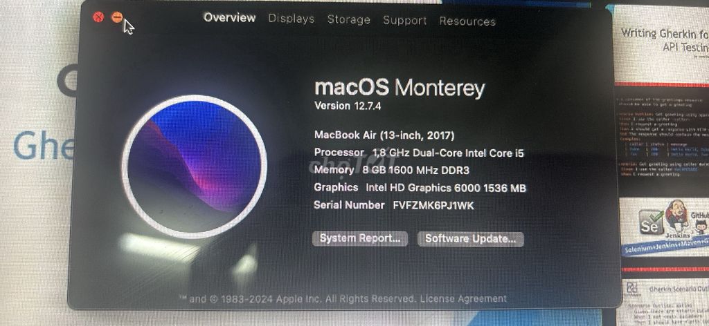 Apple MacBook Air i5 13 inch 8GB. Mua bán Laptop tại Quận 1 Tp Hồ Chí Minh được đăng bởi minhle hình 1