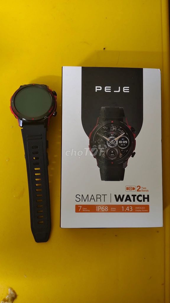 PEJE ZW13 Đen đỏ full box đẹp keng mới mua 3 ngày. Mua bán Thiết bị đeo thông minh tại Huyện Chương Mỹ Hà Nội được đăng bởi Tấn hình 1