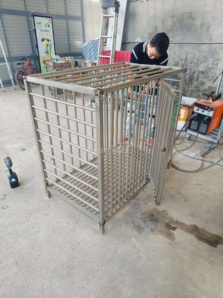 Chuồng chó Inox 1m2x70cmx1m1. Mua bán Phụ kiện, Thức ăn, Dịch vụ tại Huyện Phú Giáo Bình Dương được đăng bởi Phát hình 1