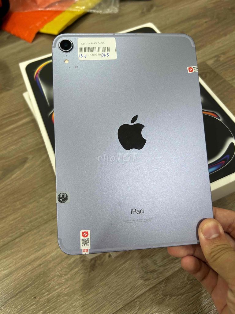 iPad Mini 6 64GB 5G Tím Oder USA 99.99% pin 100%. Mua bán Máy tính bảng tại Quận Đống Đa Hà Nội được đăng bởi Hoàng Điển Trai Long hình 1