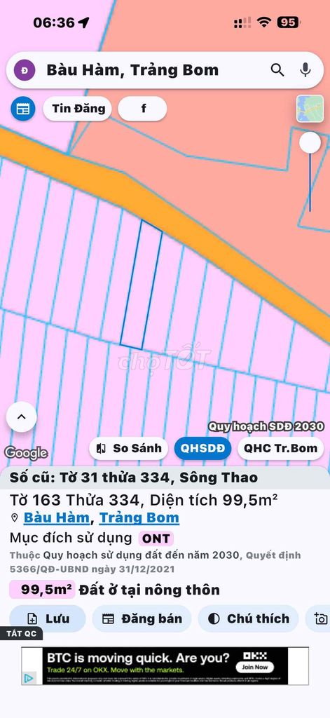 Chỉ 6xx cho 1 lô đất cách chợ sông thao 500m