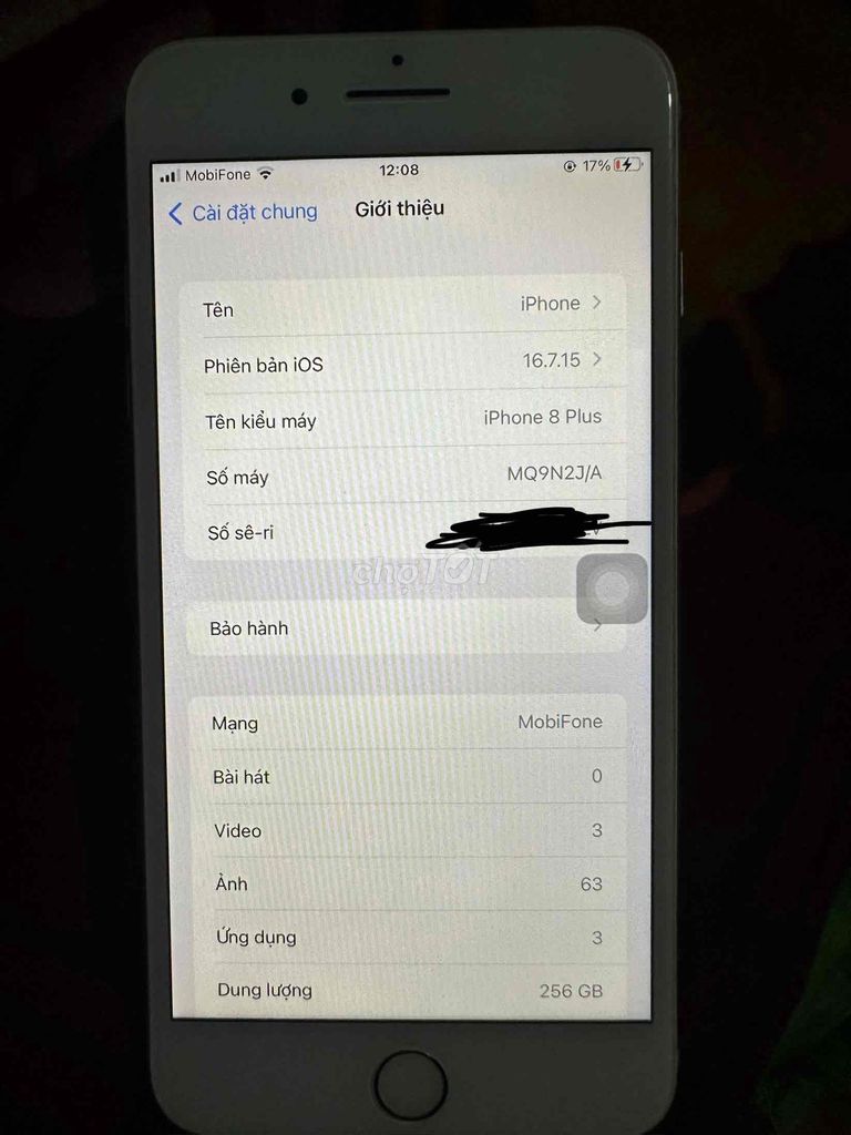 iPhone 8 Plus 256GB Trắng. Mua bán Điện thoại tại Huyện Đắk Hà Kon Tum được đăng bởi Mun hình 1