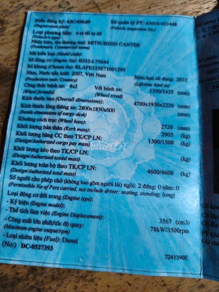 Xe nhà ko dùng cần bán. Mua bán Xe tải, xe ben tại Quận Phú Nhuận Tp Hồ Chí Minh được đăng bởi Nguyễn Văn Mỹ hình 4