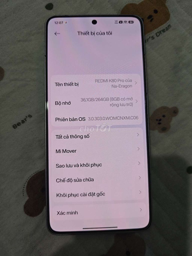 Xiaomi Redmi K80 Pro 256GB Bạc 99%. Mua bán Điện thoại tại Huyện Vĩnh Cửu Đồng Nai được đăng bởi Hùng hình 1
