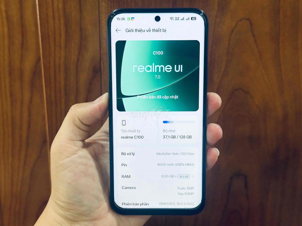 Realme C100 nâu 8GB/128GB mua TGDĐ 7tr8 nguyên zin. Mua bán Điện thoại tại Quận Tây Hồ Hà Nội được đăng bởi Mr Trường hình 1