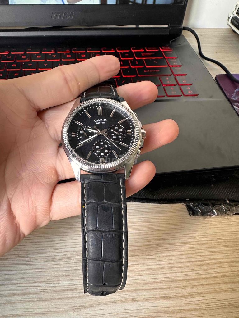 Đồng hồ Casio Nam Dây da Đen. Mua bán Đồng hồ tại Quận 7 Tp Hồ Chí Minh được đăng bởi Nguyễn Tú hình 1