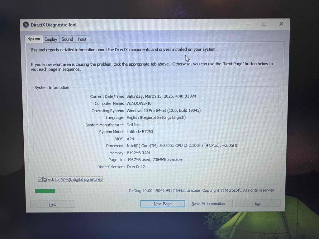 laptop e7250