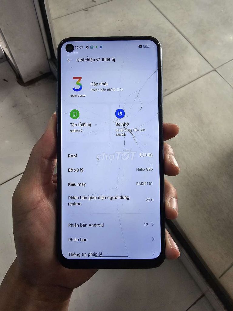 Realme 7 8GB/128GB Nứt kính. Mua bán Điện thoại tại Quận 12 Tp Hồ Chí Minh được đăng bởi Smartphone giá kho hình 1