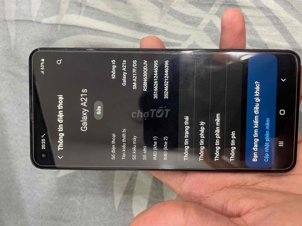 Samsung Galaxy A21s Tím. Mua bán Điện thoại tại Quận 7 Tp Hồ Chí Minh được đăng bởi Hồ Hoài An hình 1