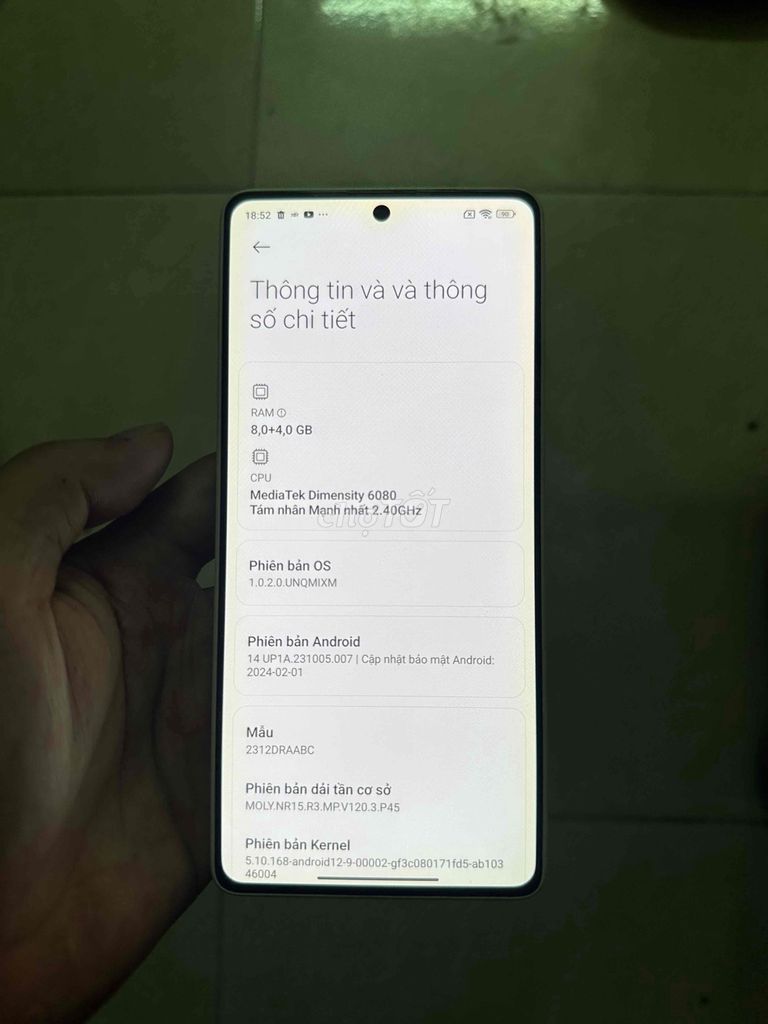 Xiaomi Redmi Note 13 5G (8/128GB) Trắng. Mua bán Điện thoại tại Quận Đống Đa Hà Nội được đăng bởi TLe  hình 1