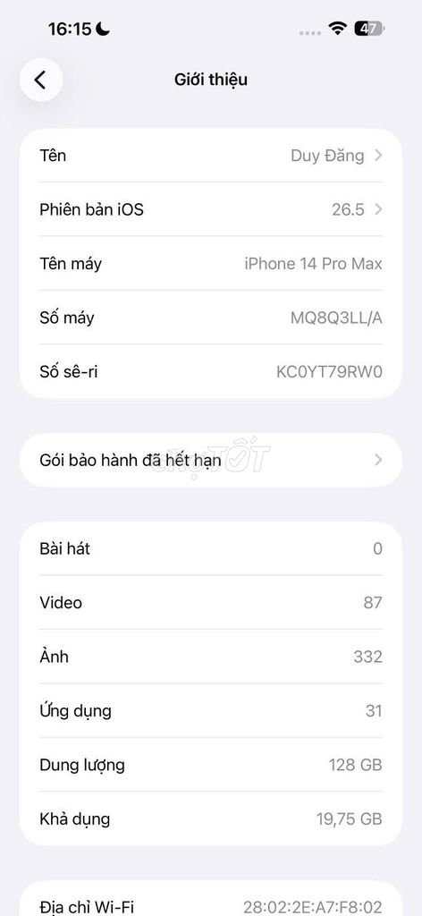 Apple iPhone 14 Pro Max 128GB Vàng Gold Lock. Mua bán Điện thoại tại Quận 1 Tp Hồ Chí Minh được đăng bởi Hội Đồ Điện Tử hình 1