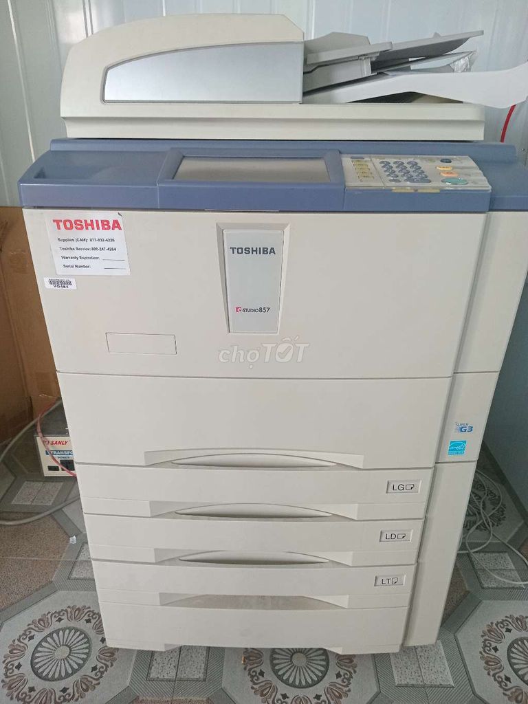 Máy photocopy Toshiba e-Studio 857 Trắng Còn mới. Mua bán Đồ dùng văn phòng tại Thị xã Cai Lậy Tiền Giang được đăng bởi Tâm hình 1