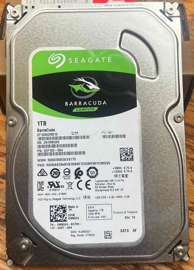 Ổ cứng HDD Seagate Barracuda Compute 1TB. Mua bán Linh kiện (RAM, Card...) tại Quận Tây Hồ Hà Nội được đăng bởi Soc hình 1