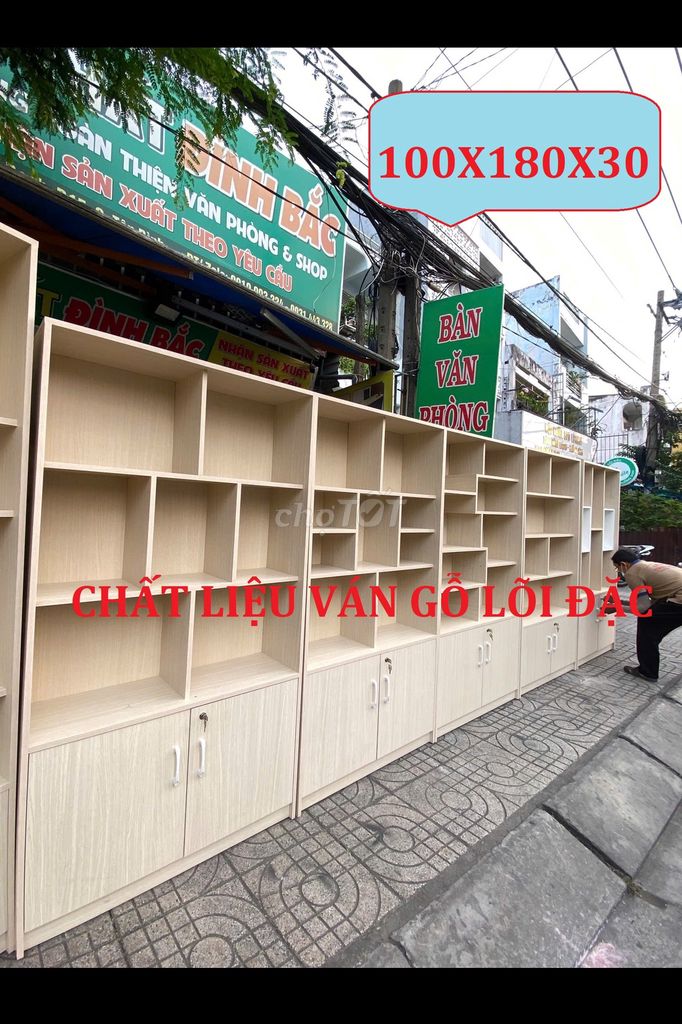 KỆ TỦ 100X180X30CM FULL VÁN GỖ LÕI ĐẶC DÀY 17mm. Mua bán Tủ, kệ gia đình tại Quận Gò Vấp Tp Hồ Chí Minh được đăng bởi  NỘI THẤT GIÁ XƯỞNG TPHCM hình 1