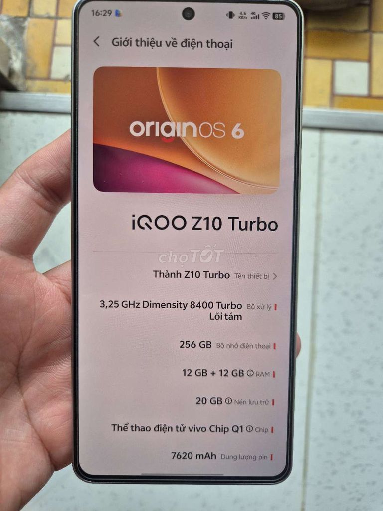 iQOO Z10 Turbo 256GB Trắng. Mua bán Điện thoại tại Quận 3 Tp Hồ Chí Minh được đăng bởi Thành hình 1