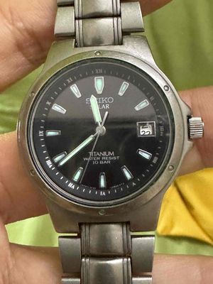 đồng hồ Seiko Solar full titanium size35.