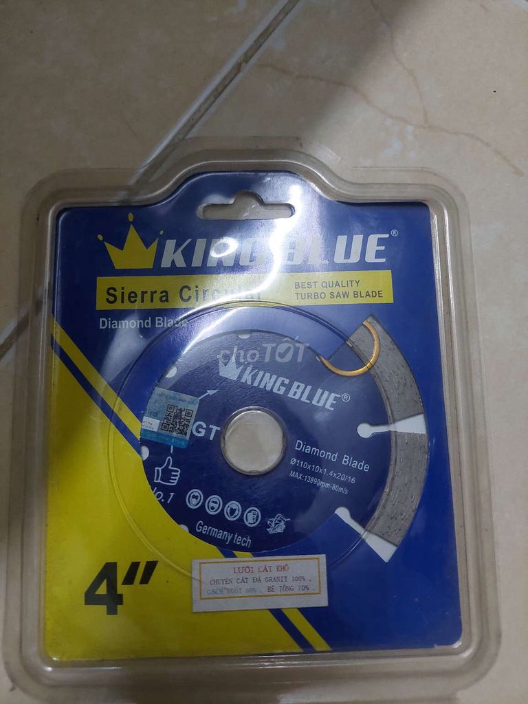 Lưỡi cắt đá King Blue Phi 100 Kim cương. Mua bán Đồ chuyên dụng, Giống nuôi trồng tại Thành phố Thủ Đức Tp Hồ Chí Minh được đăng bởi người quận 2 hình 1