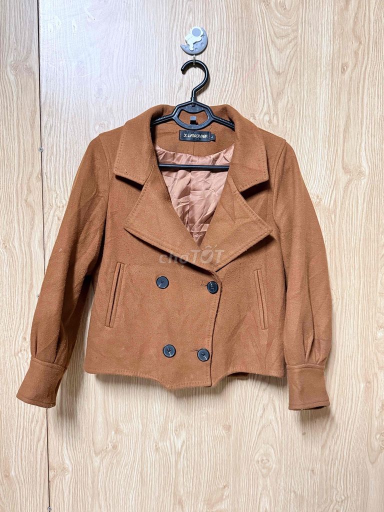 Áo khoác nữ X.LANGNIER len nâu. Mua bán Quần áo tại Quận Long Biên Hà Nội được đăng bởi Donaism hình 1