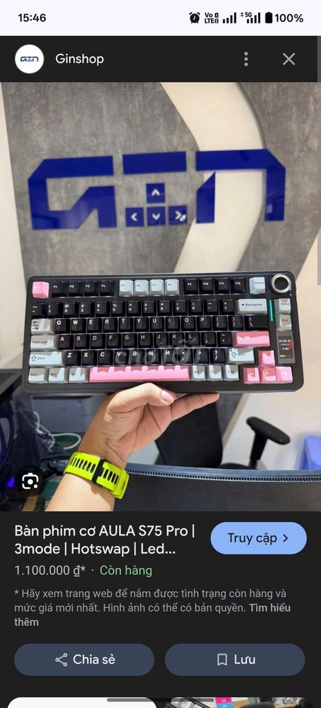 phím cơ aula s75 pro. Mua bán Phụ kiện (Màn hình, Chuột...) tại Quận Cẩm Lệ Đà Nẵng được đăng bởi Vozer Pham hình 1