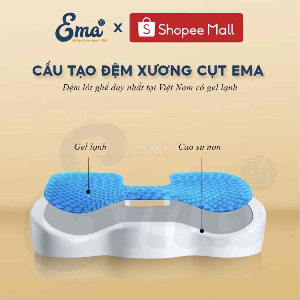 Đệm lót ghế văn phòng chống đau xương cụt Ema - Gi