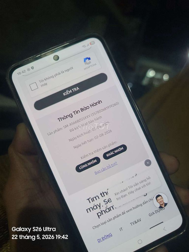 Samsung A56 5G, keng bh 8/2026 có GL. Mua bán Điện thoại tại Huyện Hòa Thành Tây Ninh được đăng bởi khánh Đơn hình 1