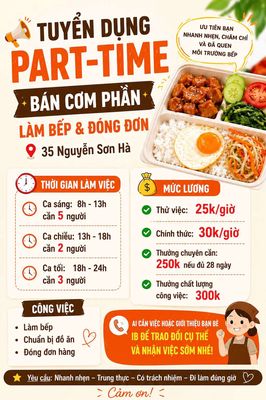 TUYỂN DỤNG PART-TIME và FULL-TIME