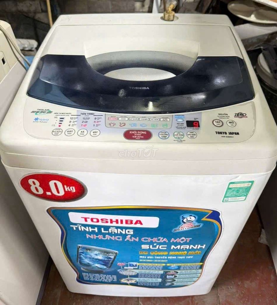 Máy giặt Toshiba 8kg Tiết kiệm điện nước Trắng. Mua bán Máy giặt tại Quận 7 Tp Hồ Chí Minh được đăng bởi Điện Lạnh Giá Tốt hình 1