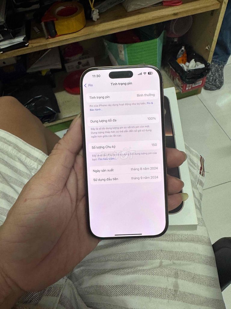 Iphone 16 Pro 128gb Gold Qte keng full box còn BH