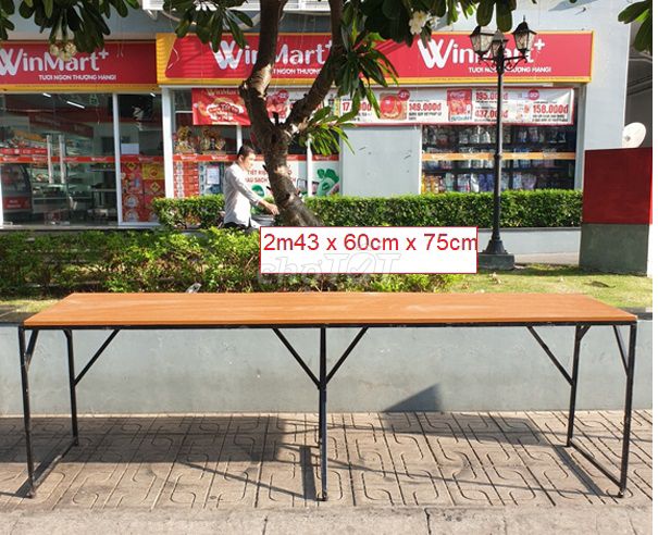 BÀN HỌP GỖ KHUNG SẮT KIỂU DÁNG ĐƠN GIẢN. Mua bán Đồ dùng văn phòng tại Quận 10 Tp Hồ Chí Minh được đăng bởi Thanh Lý Thanh Tuấn hình 5