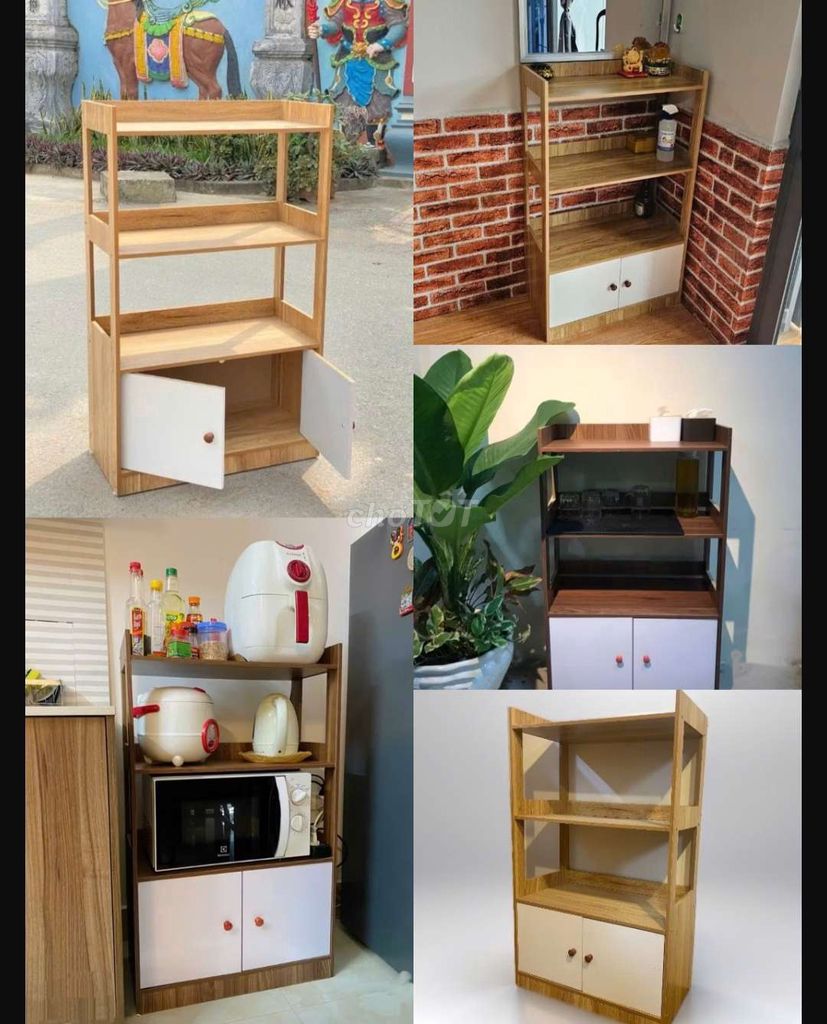 Kệ bếp gỗ 3 tầng nâu, màu gỗ 550k. Mua bán Tủ, kệ gia đình tại Quận Thanh Khê Đà Nẵng được đăng bởi Gia Dụng Thủy Lê hình 1