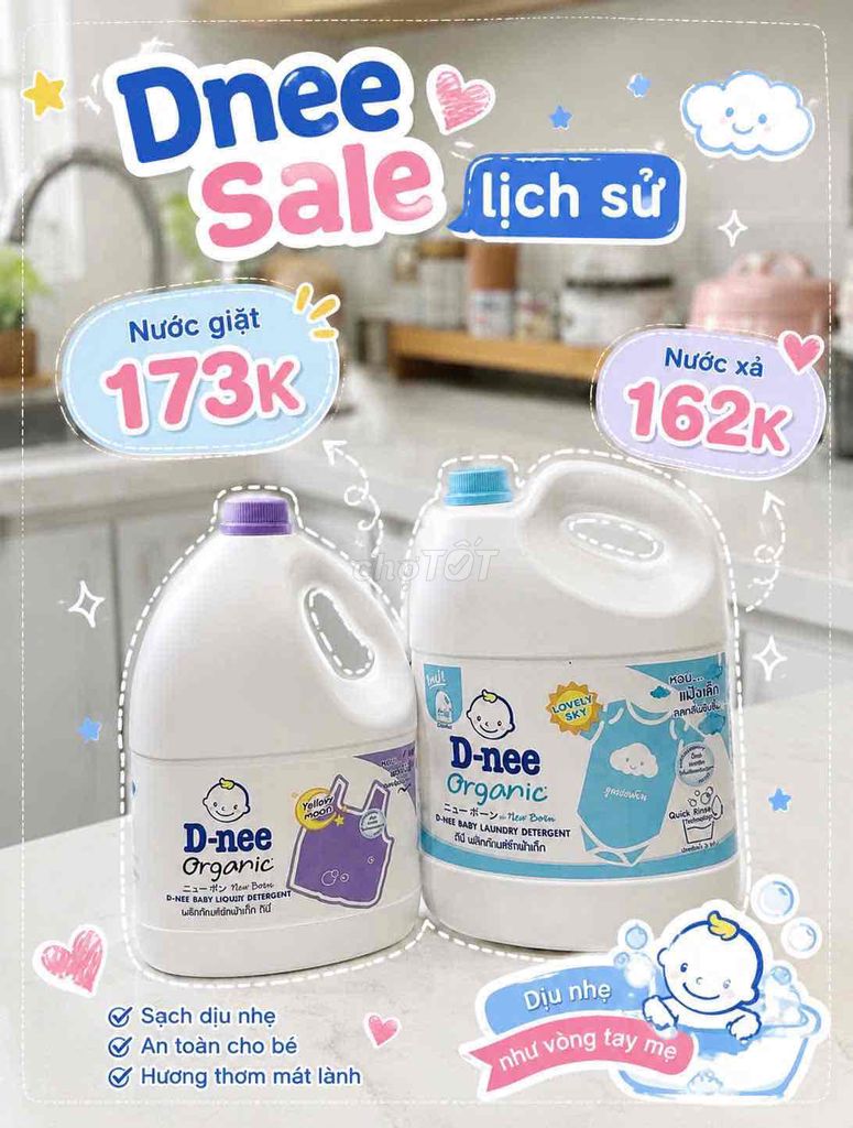 Dnee Nước giặt 3L hương Mát lành. Mua bán Thiết bị vệ sinh, nhà tắm tại Quận 1 Tp Hồ Chí Minh được đăng bởi Nova Shop hình 1
