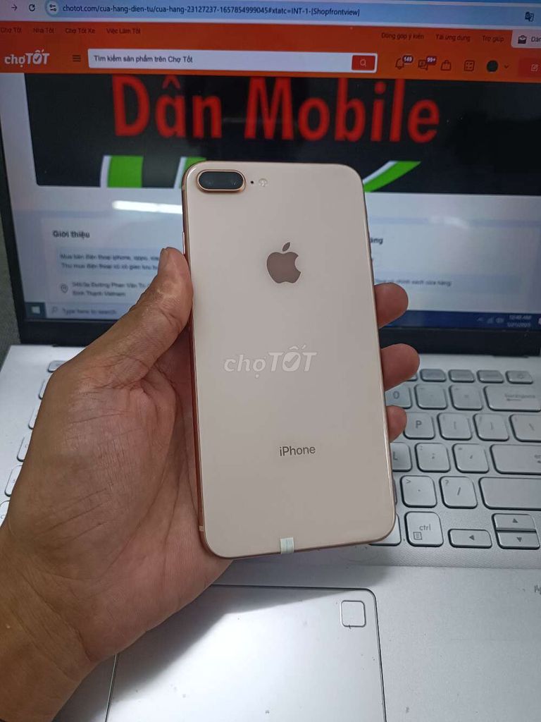 IPHONE 8 PLUS 64GB PIN 100 MÁY QUỐC TẾ FULL CN. Mua bán Điện thoại tại Quận Bình Thạnh Tp Hồ Chí Minh được đăng bởi Dân Mobile hình 1