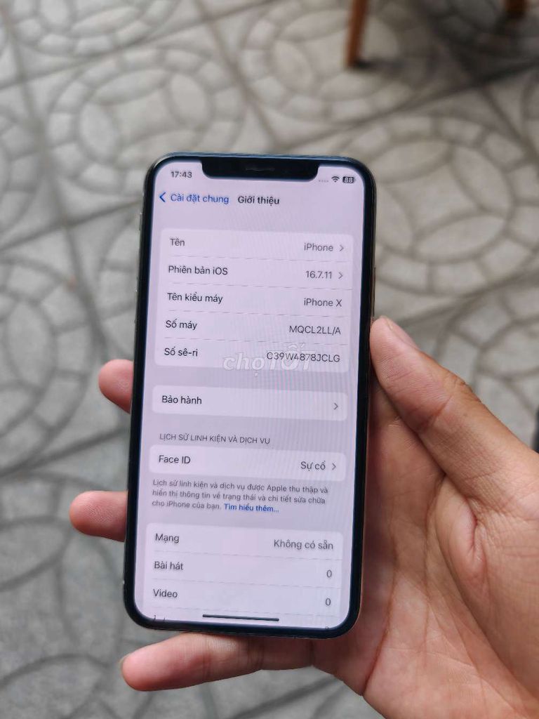 Iphone X quốc tế 64gb. Mua bán Điện thoại tại Quận Bình Thuỷ Cần Thơ được đăng bởi KengBu hình 1