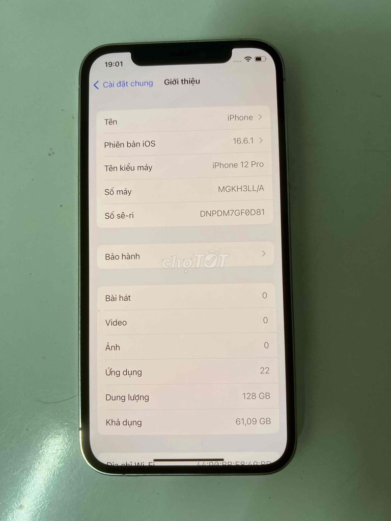 Apple iPhone 12 Pro 128GB Trắng zin keng. Mua bán Điện thoại tại Quận Ô Môn Cần Thơ được đăng bởi nguyễn hình 1