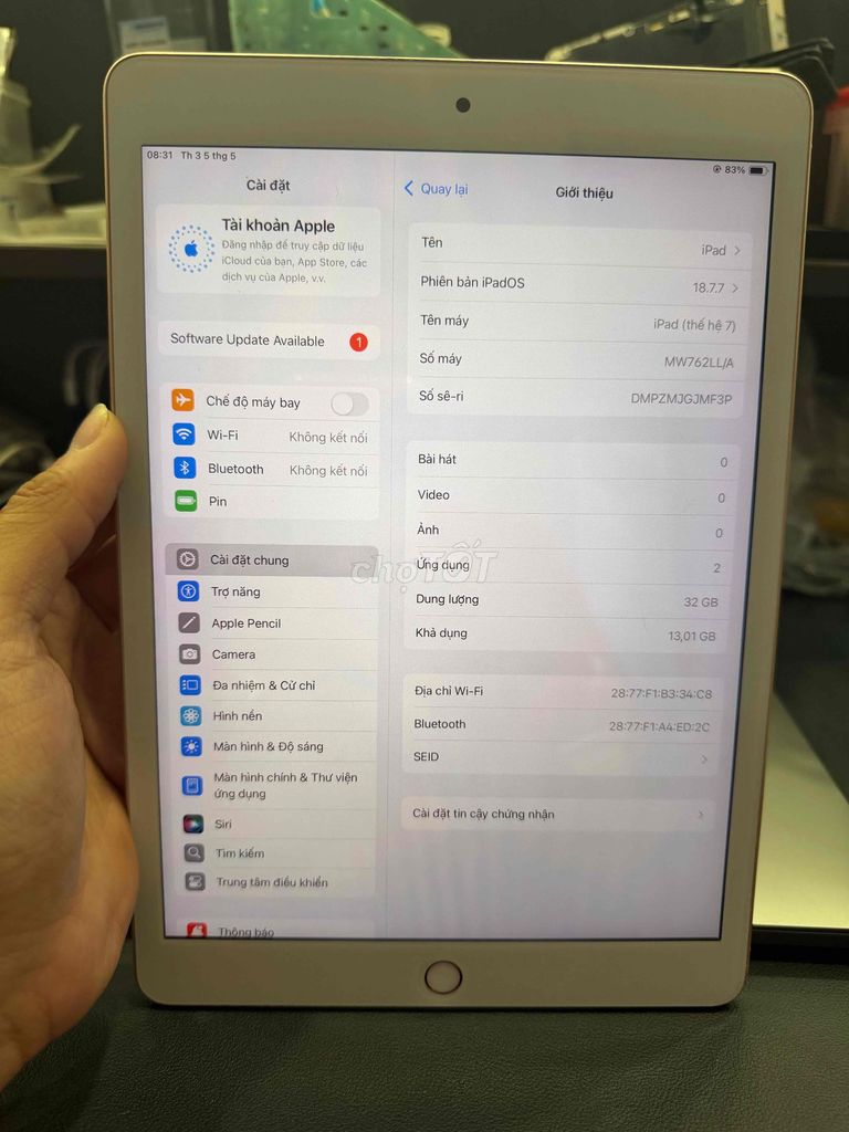 Apple iPad Gen 7 32GB vàng  gl. Mua bán Máy tính bảng tại Quận Tân Bình Tp Hồ Chí Minh được đăng bởi Minh Huy hình 1