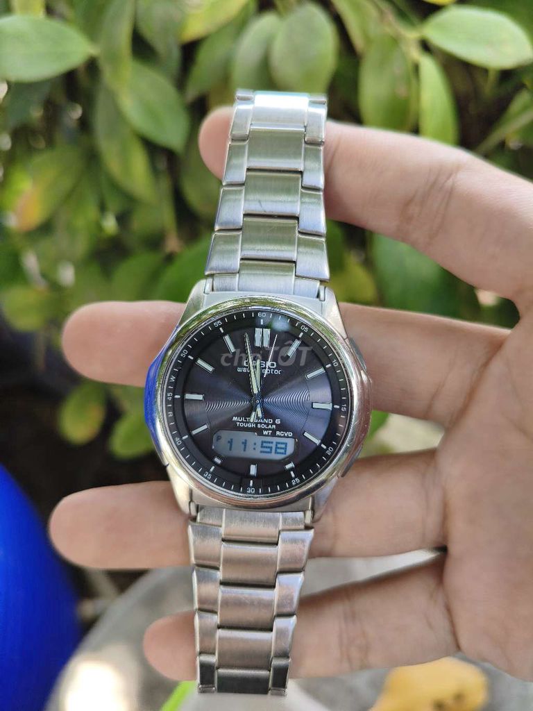Casio Mặt đen Kim loại 42mm Năng lượng mặt trời. Mua bán Đồng hồ tại Huyện Gò Công Tây Tiền Giang được đăng bởi Tuấn Trung hình 1