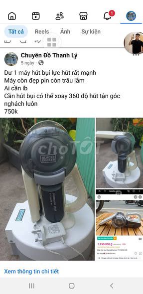 Máy hút bụi Black+Decker PV1820C-KR. Mua bán Thiết bị vệ sinh, nhà tắm tại Quận 5 Tp Hồ Chí Minh được đăng bởi Hội Đồ Điện Tử hình 1