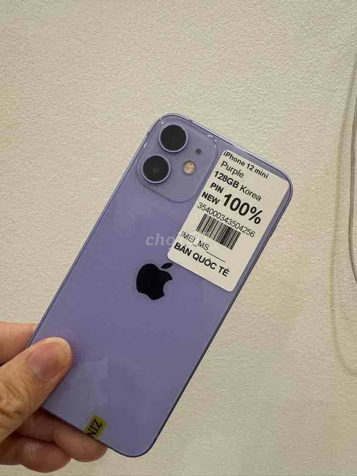 Apple iPhone 12 mini 128GB Tím Mới. Mua bán Điện thoại tại Huyện Thuỷ Nguyên Hải Phòng được đăng bởi Nhật Hạ Mobile hình 1