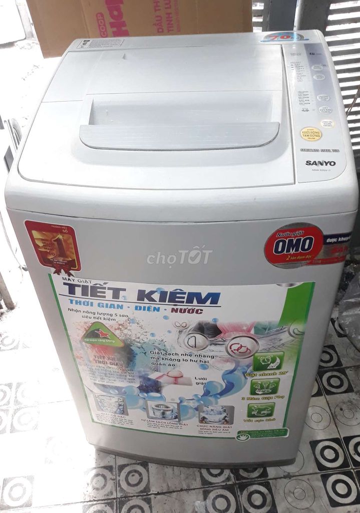 Máy giặt sanyo 7kg hoạt động êm ái