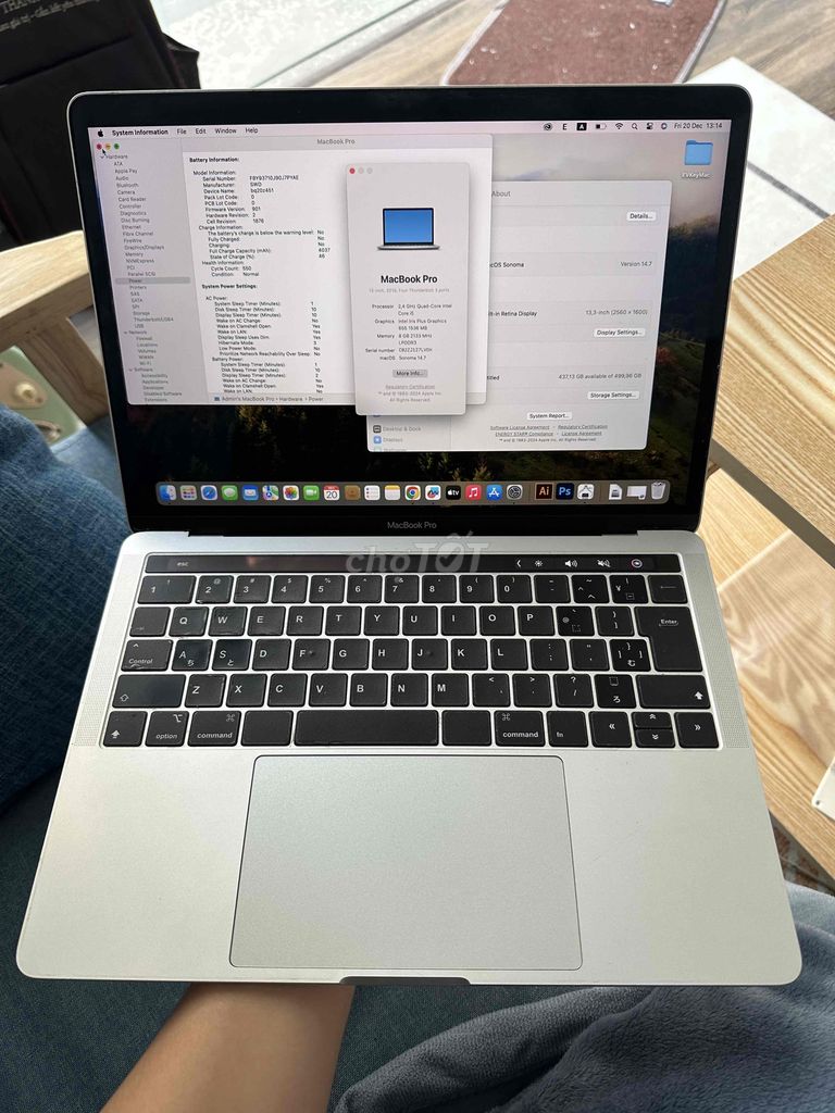 Macbook Pro 2019 13" Touchbar i5/8/512 đẹp