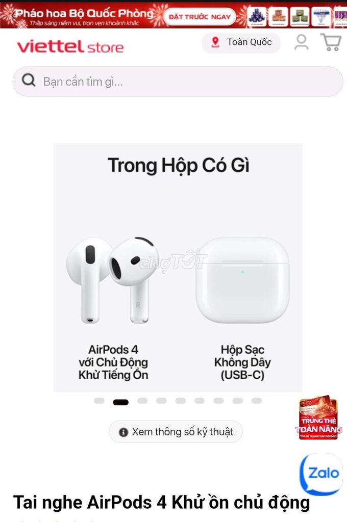 Apple AirPods 4 Trắng Khử ồn. Mua bán Tivi, Âm thanh tại Thành phố Biên Hòa Đồng Nai được đăng bởi TC JONH hình 1