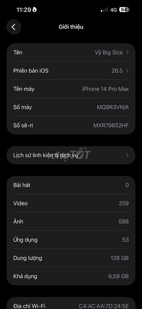 Apple iPhone 14 Pro Max 128GB. Mua bán Điện thoại tại Huyện Phú Lộc Thừa Thiên Huế được đăng bởi Hoàng thân hình 1