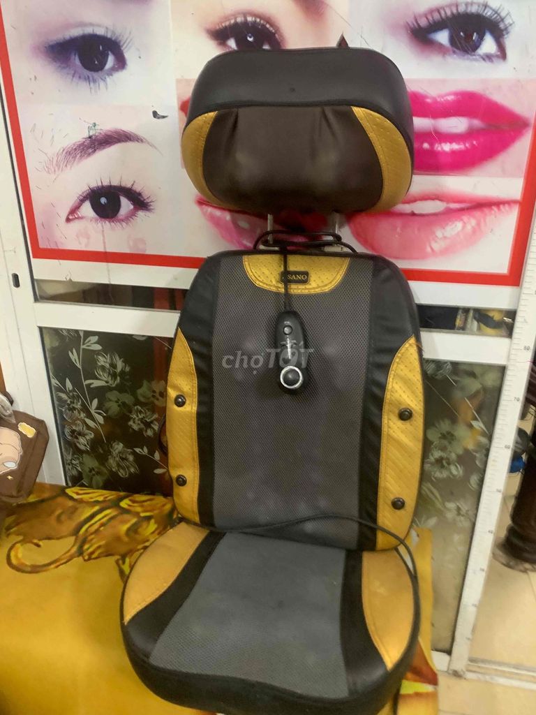 Đệm massage SANO Da cao cấp Đen, vàng. Mua bán Nội thất, đồ gia dụng khác tại Quận Lê Chân Hải Phòng được đăng bởi Tuyết hình 1