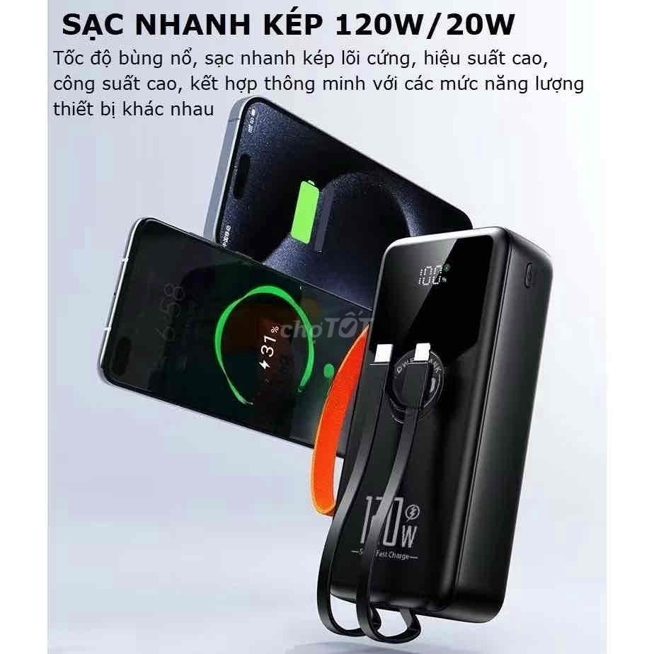 Sạc dự phòng Gutek GT230 sạc nhanh 120W 50000mAh p