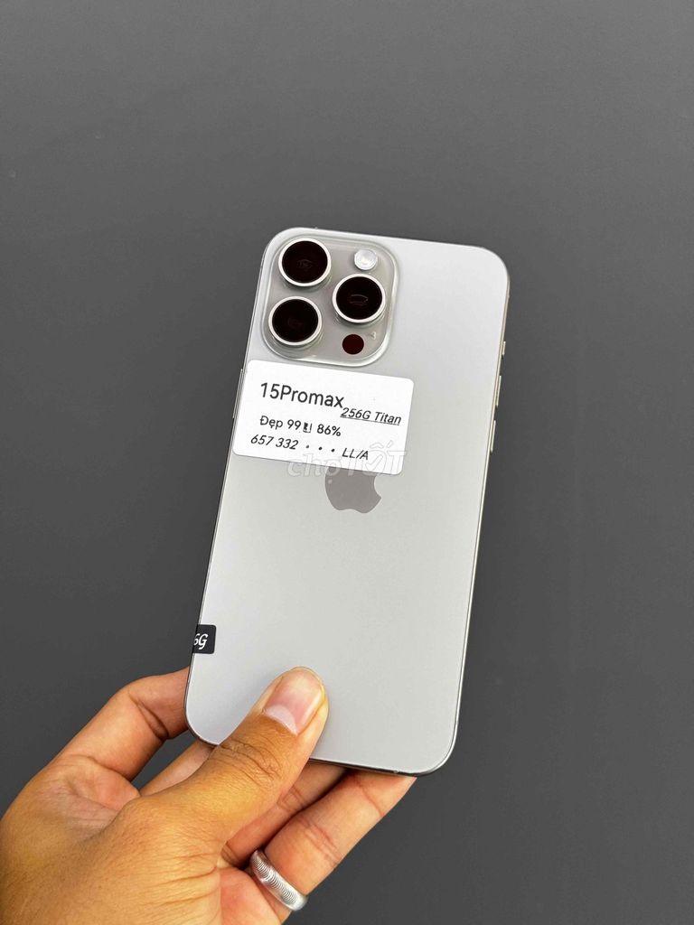 Apple iPhone 15 Pro Max 256GB Titan tự nhiên. Mua bán Điện thoại tại Quận Ninh Kiều Cần Thơ được đăng bởi DUY IPHONE  hình 1