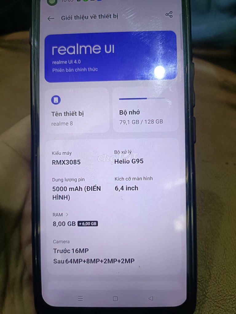 Realme Realme 8 8GB/128GB. Mua bán Điện thoại tại Quận 10 Tp Hồ Chí Minh được đăng bởi Hội Đồ Điện Tử hình 1