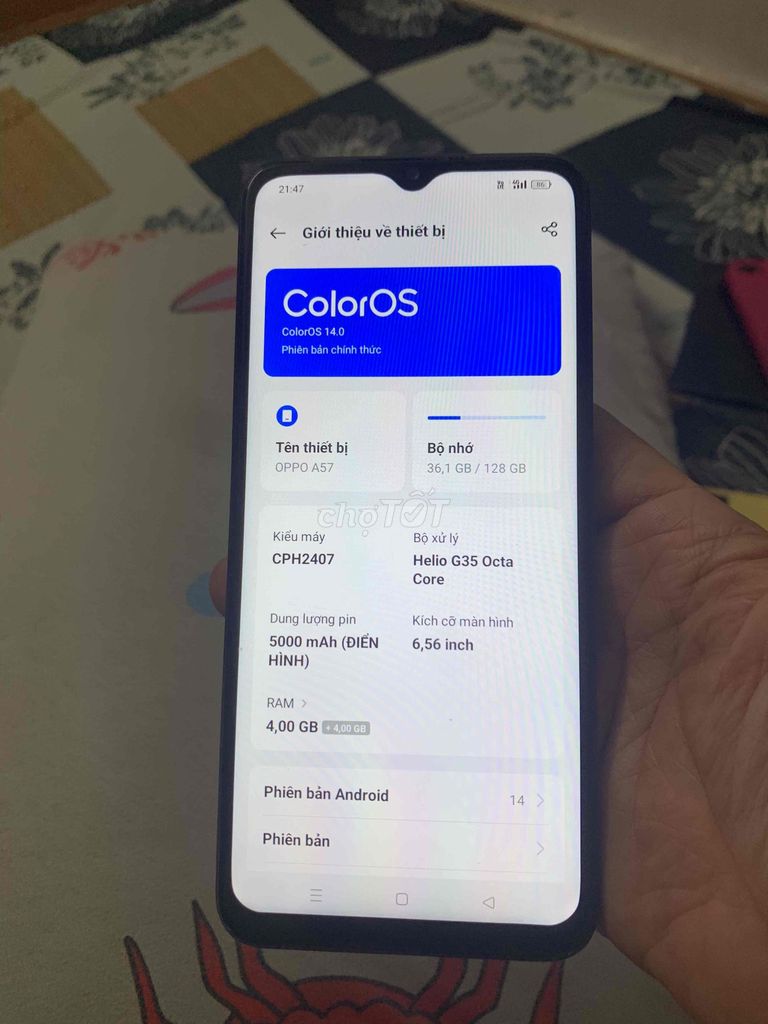 OPPO A57 128GB Đen. Mua bán Điện thoại tại Huyện Nhà Bè Tp Hồ Chí Minh được đăng bởi Hùng hình 1